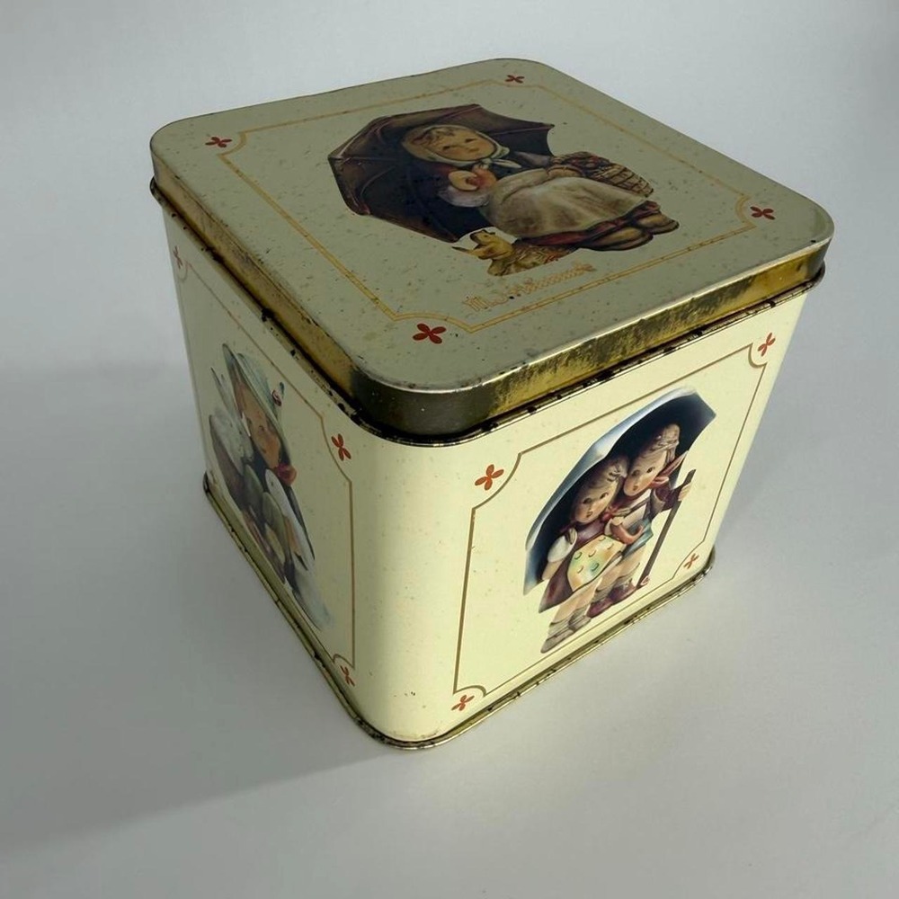 Vintage 1993 Hummel Goebel Collectible Tin Children Dog Illustrations England